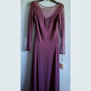 Calvin Klein Aubergine Full length Dress NWT